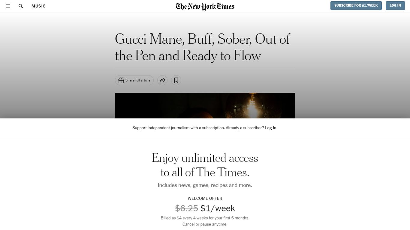 Gucci Mane, Buff, Sober, Out of the Pen and Ready to Flow